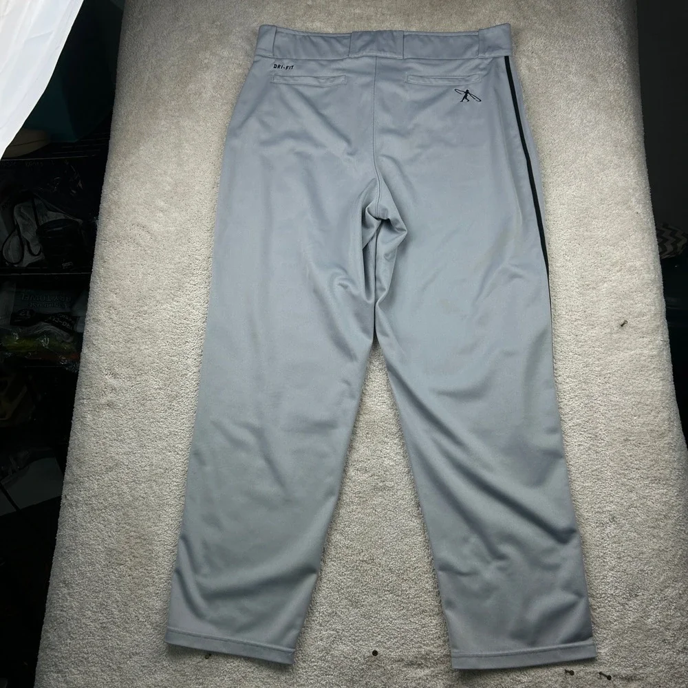 Nike Side Stripe Baseball Pants XL Grey Dri-FIT Swingman Sportswear Athletic